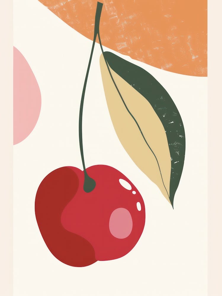 Cherries Close Up Illustration 1