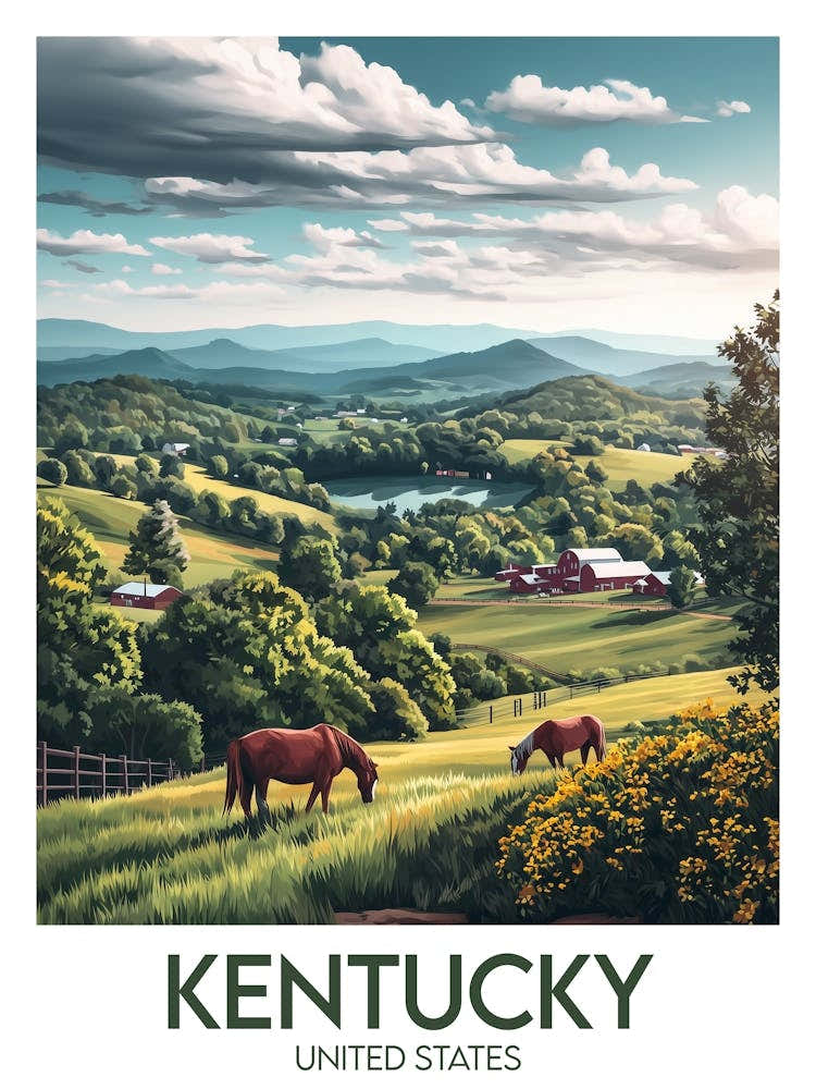 Affiche de voyage Kentucky