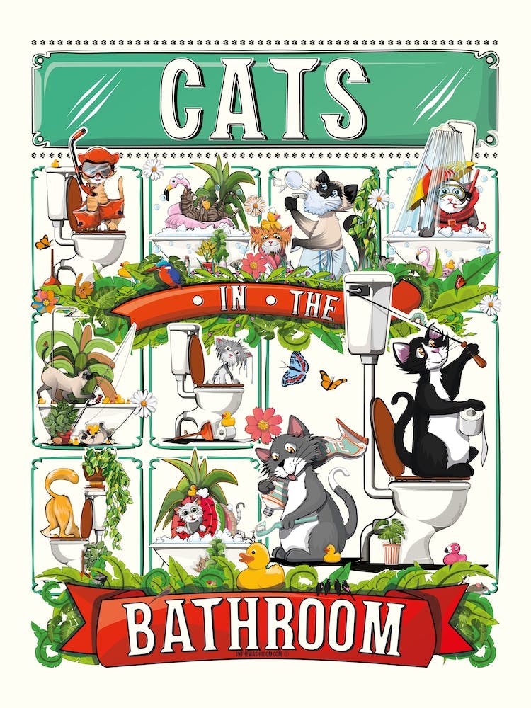 Cats In The Bathroom