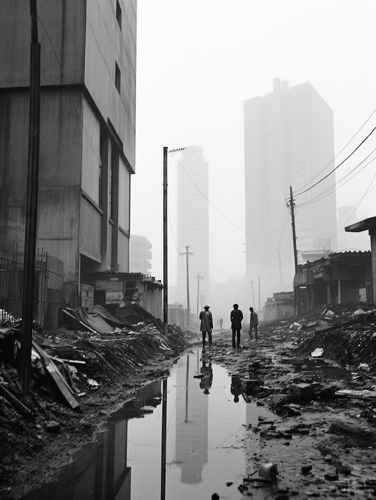 Jakarta, Indonesia, Black And White Old Photo 3