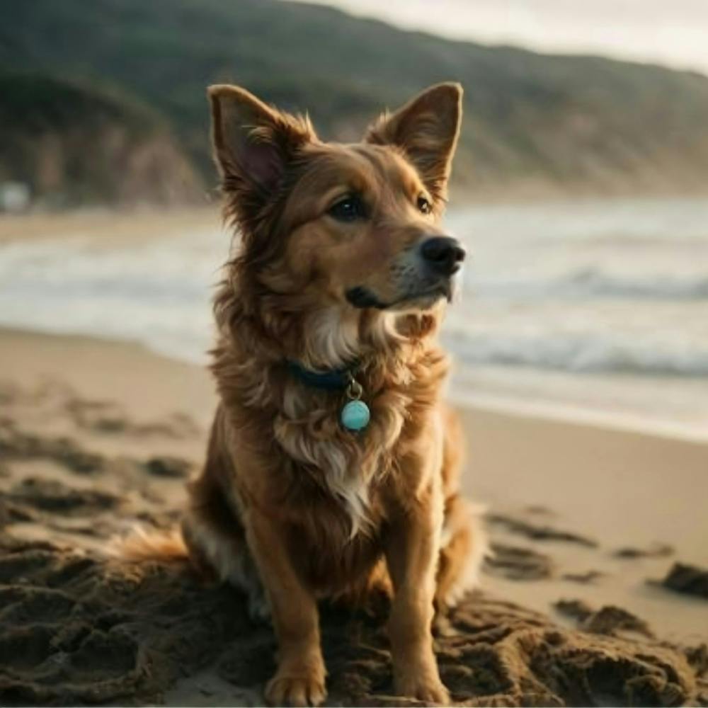 Dog On The Beach