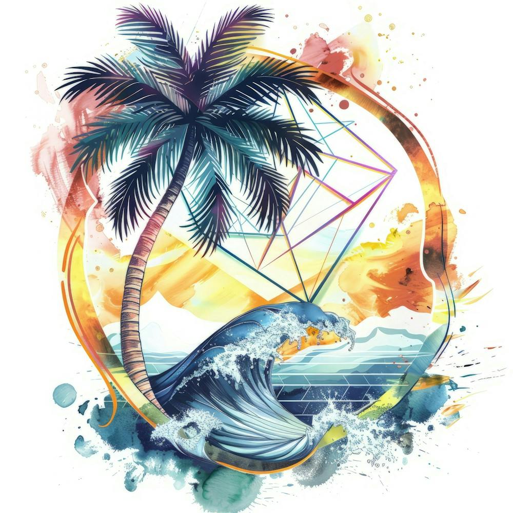 Palmier et Vague