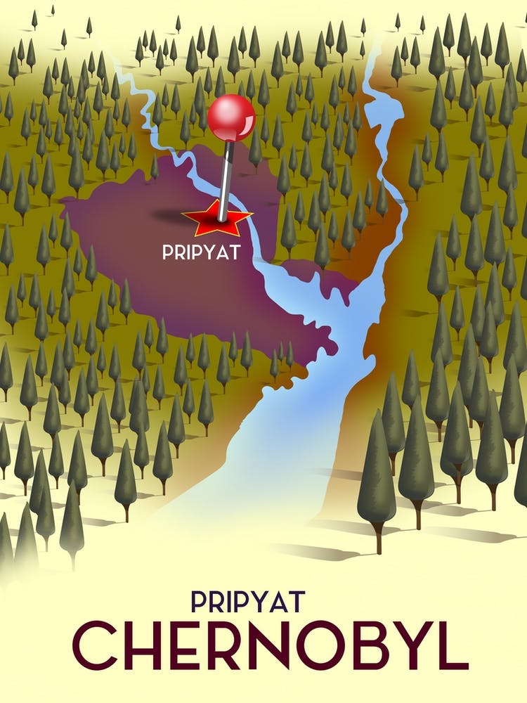 Pryatt Chernobyl Travel map