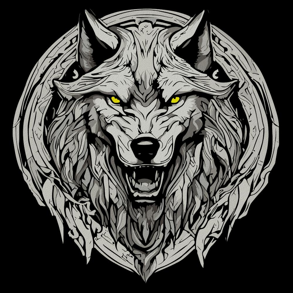 Fierce Wolf Mandala Symbol Of Strength