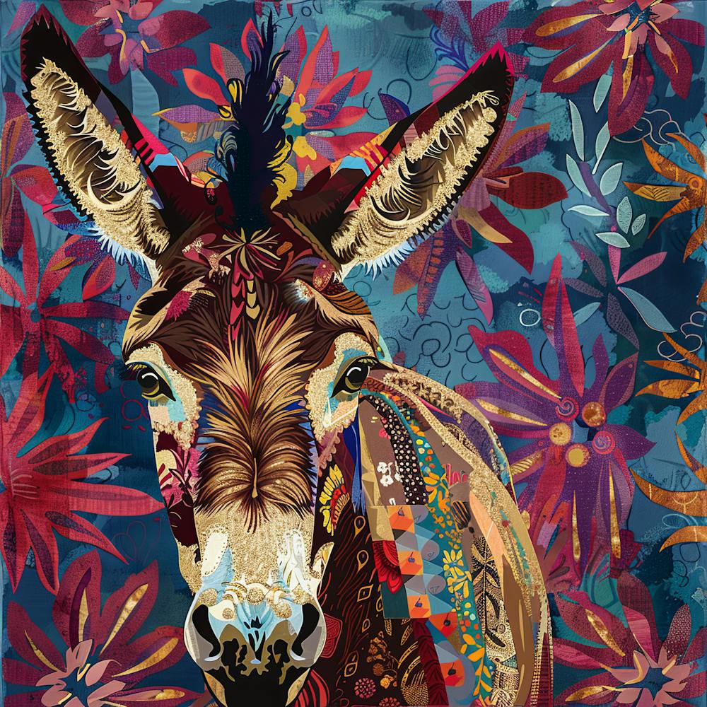 Patchwork Quilted Donkey 1