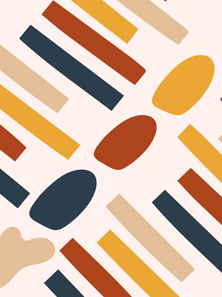 Boho Bohemian Style Design Minimalist Aesthetic Pattern Art Shapes Lines