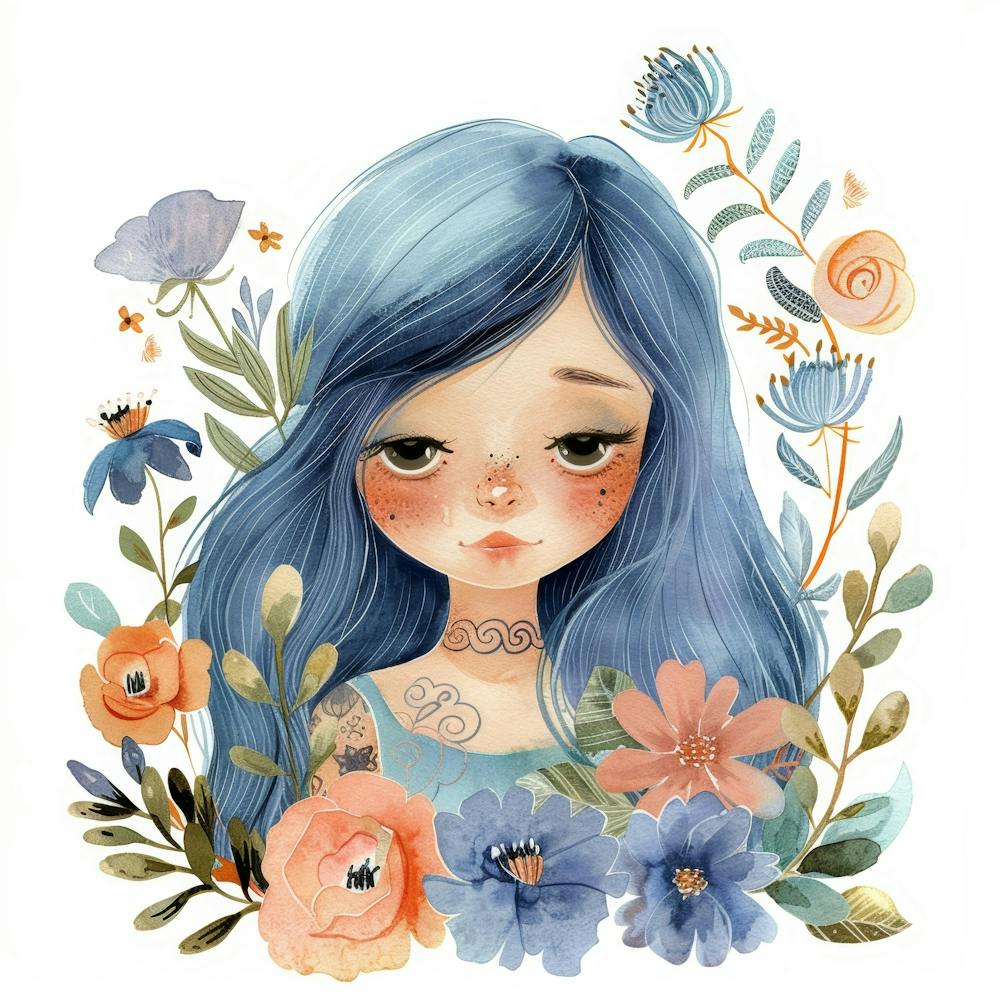 Girl With Blue Hair 8