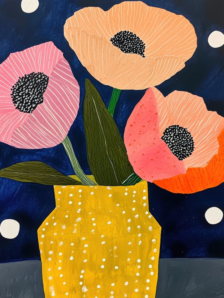 Flowers In A Yellow Vase 2