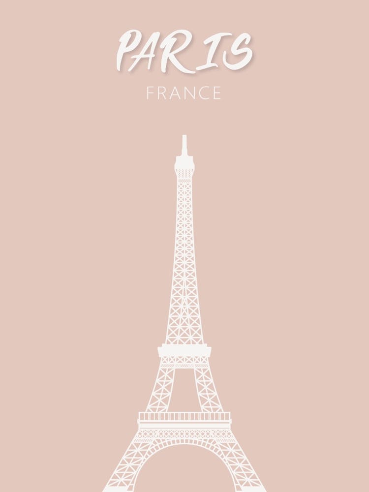 Pink Eiffel Tower Print