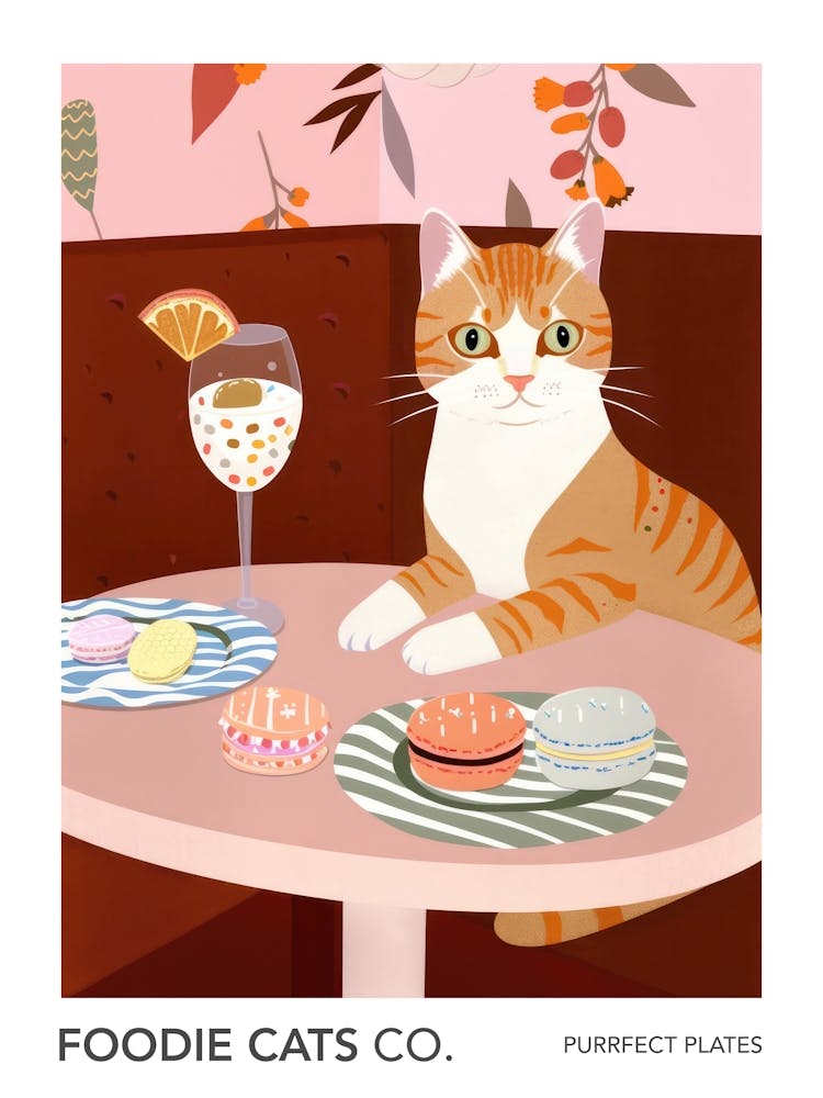 Foodie Cats Co Cat And Macarons 1