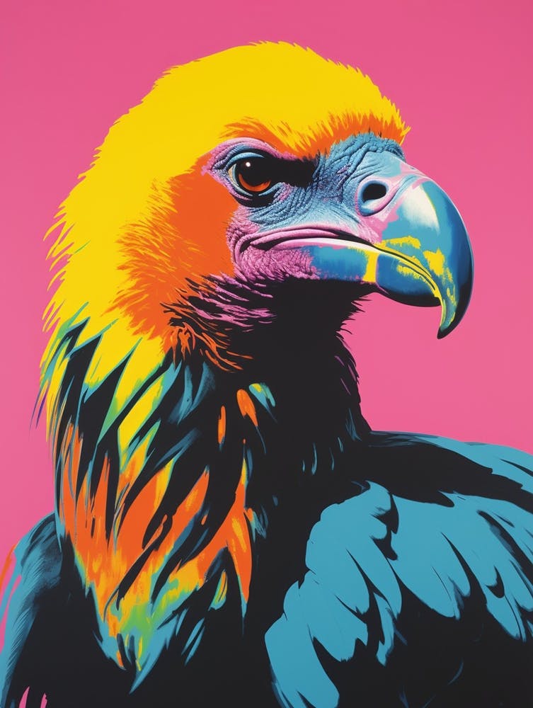 Andy Warhol Style Bird California Condor 3
