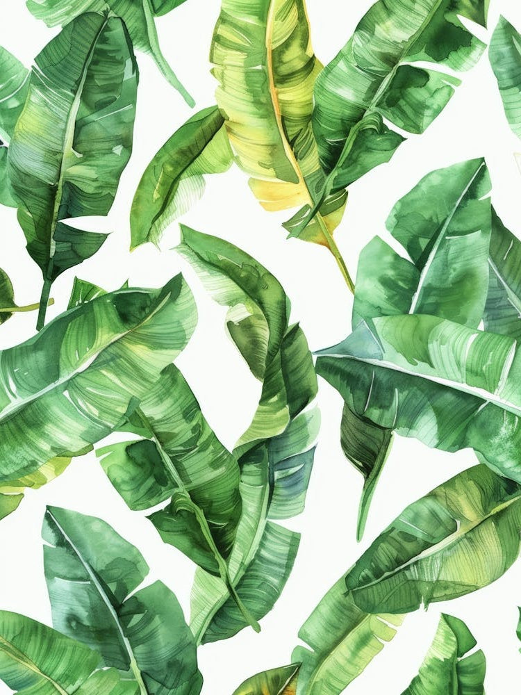 Banana Leaves Seamless Pattern
