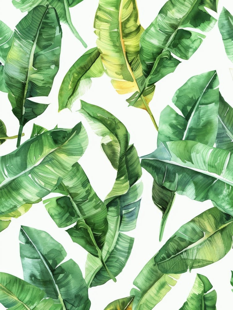 Banana Leaves Seamless Pattern