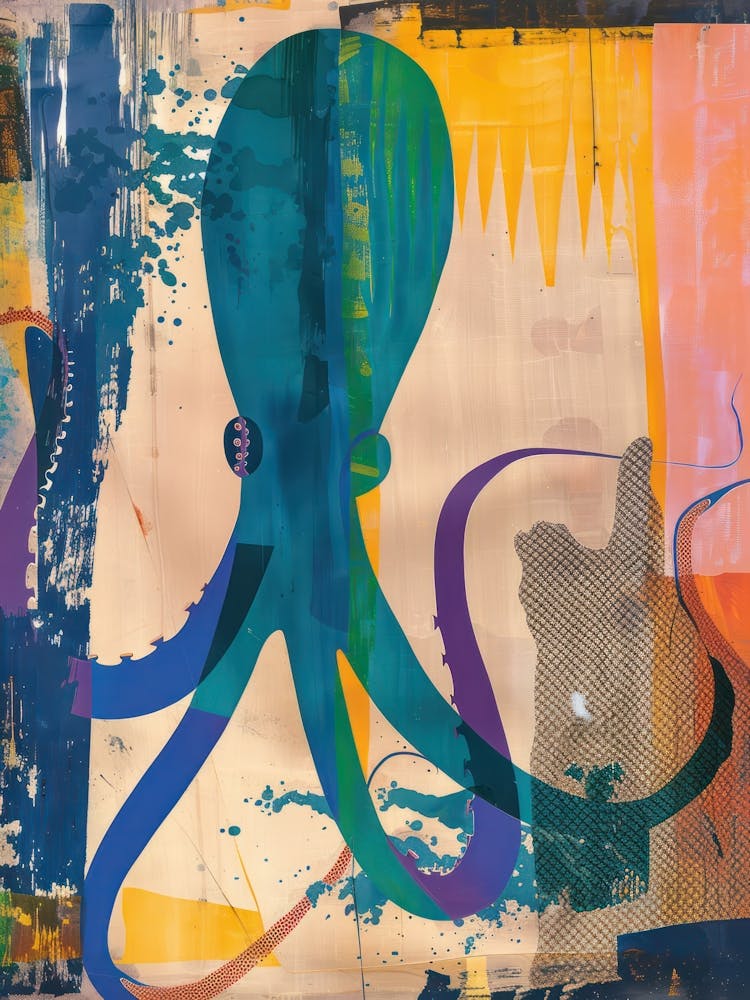 Octopus 2 Cut Out Collage