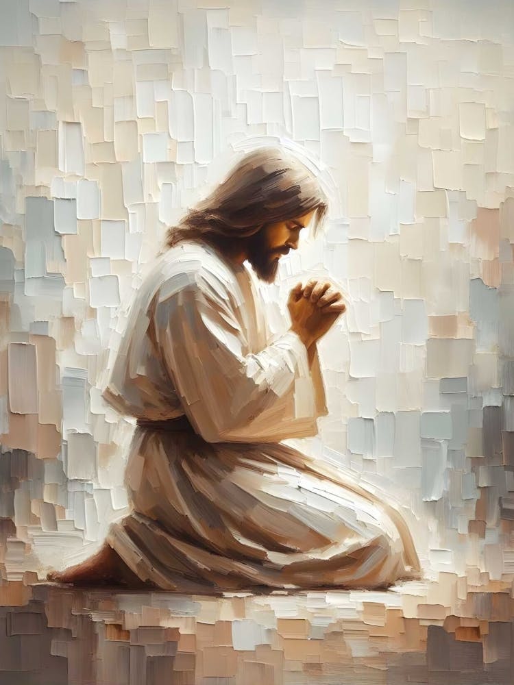 Christ S Prayer, Christian Art, Jesus Praying, Jesus Painting, Jesus Christ, Digital Download Print, Bible Art, Lds Painting, Catholic Art