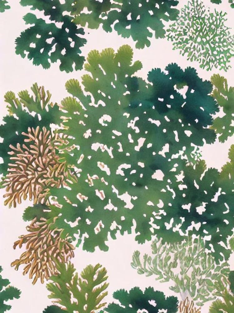 Acropora Vaughani Vintage Graphic Watercolour