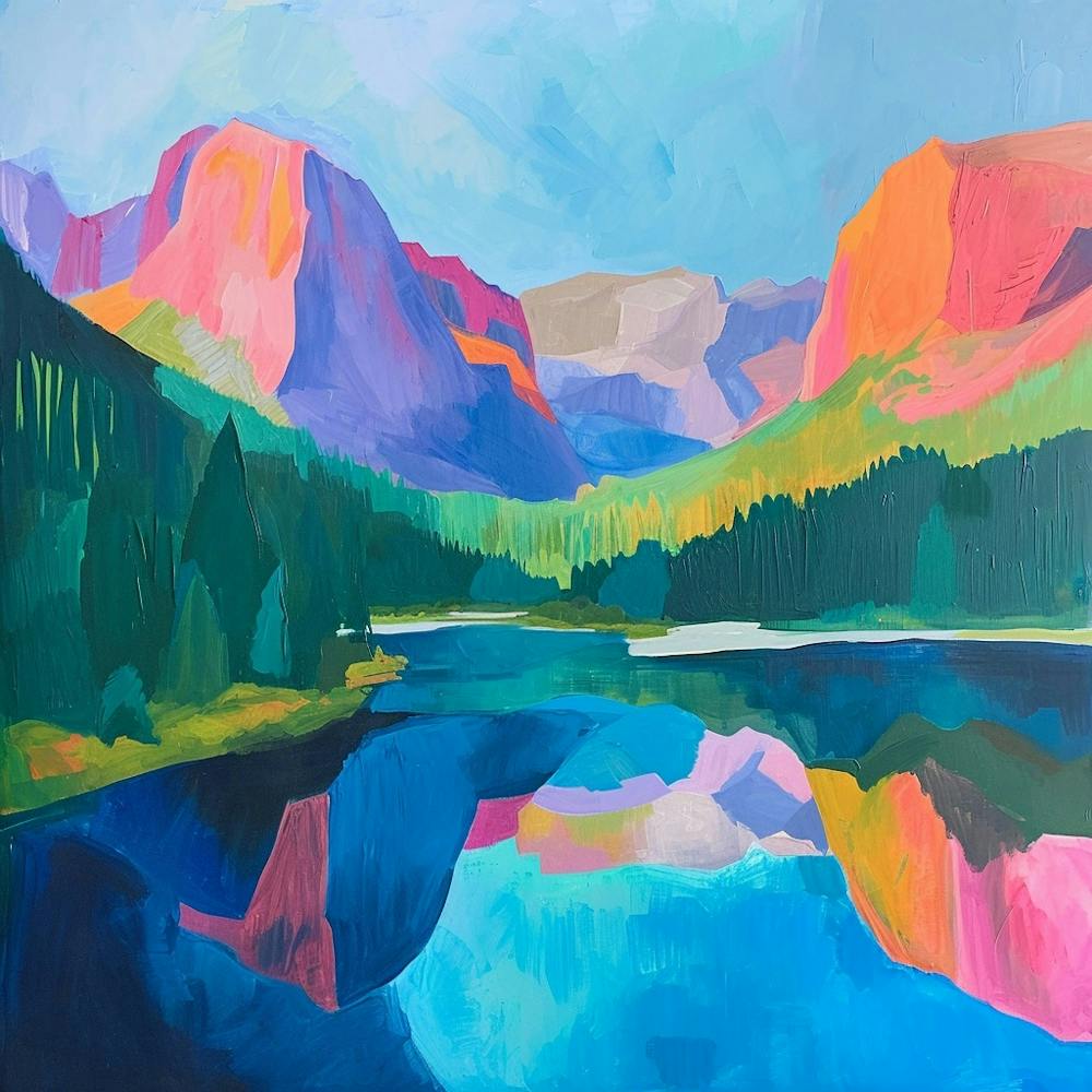 Colourful Abstract Rocky Mountain National Park Usa 2