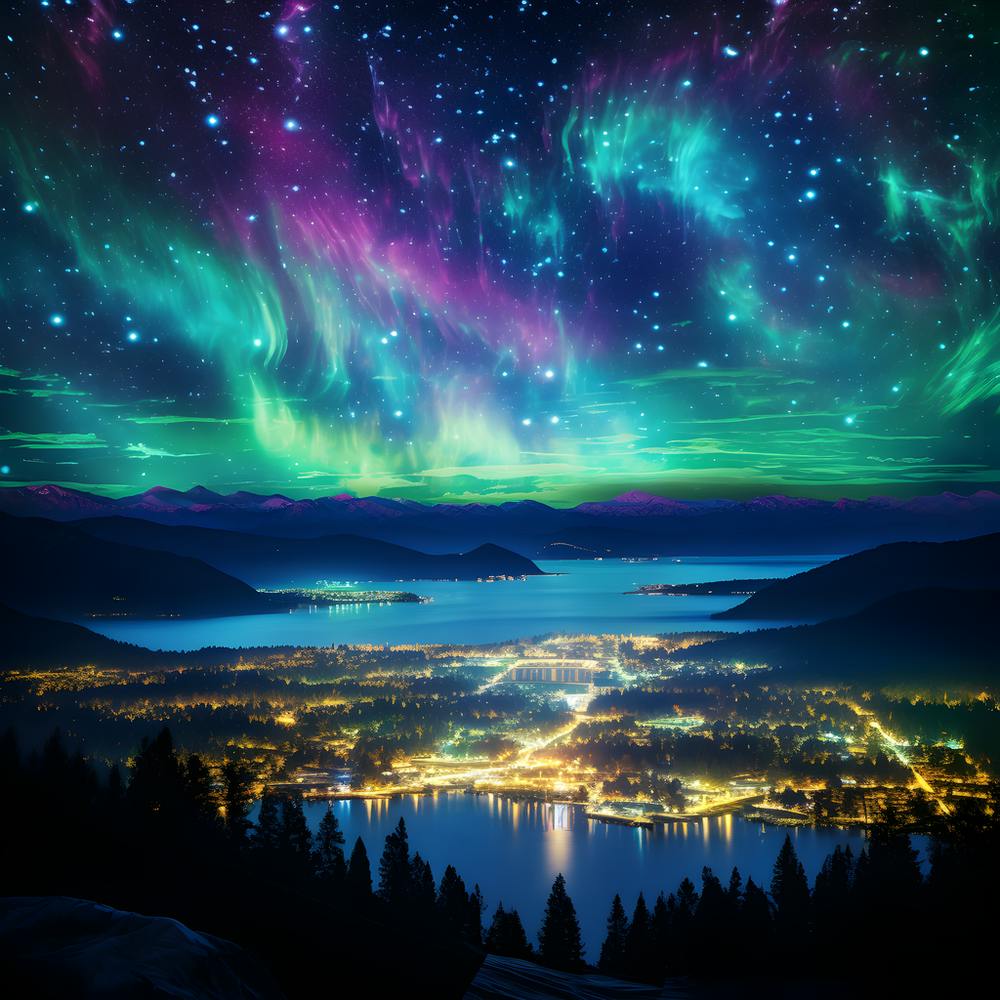 Aurora Borealis Over Bc