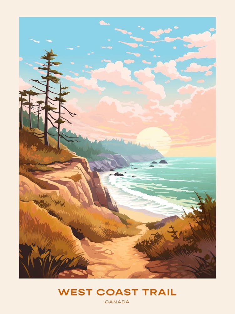 West Coast Trail Kanada 2 Wander-Poster