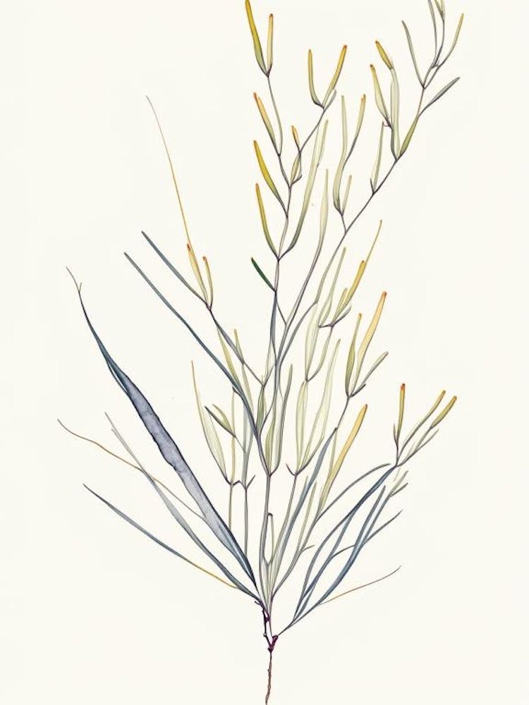 Ephedra Herb Minimalist Watercolour 2