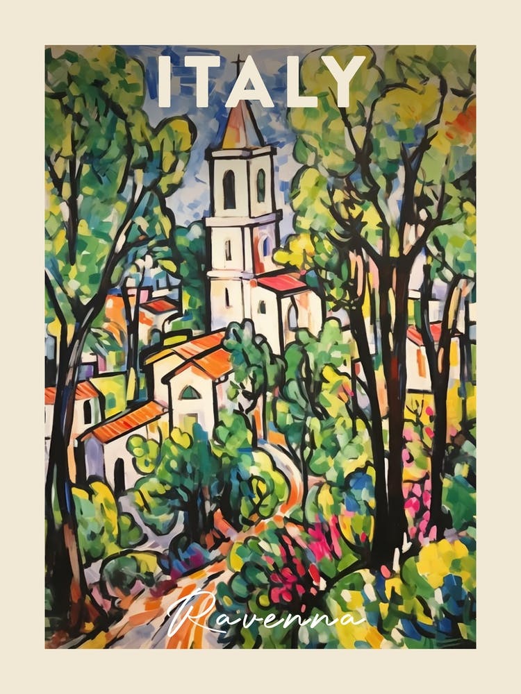 Ravenna Italy 1 Fauvist Painting Travel Poster