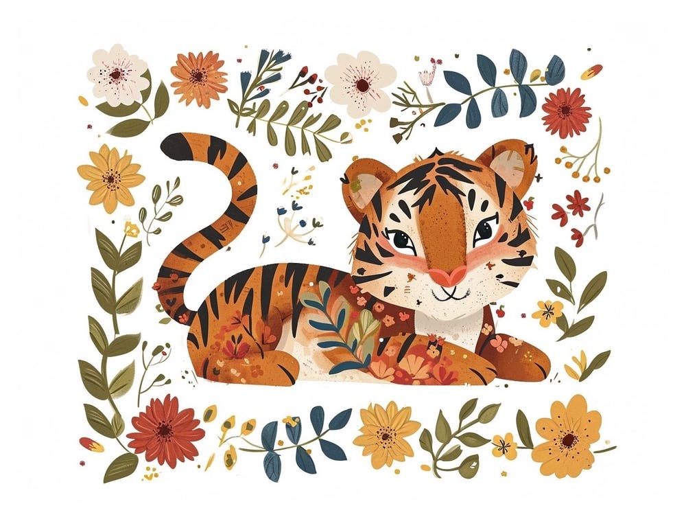 Little Floral Bengal Tiger 1