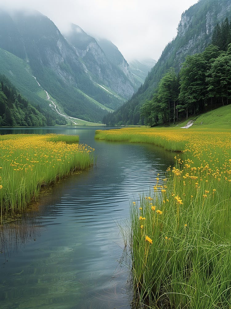 Yellow Flowers In The Mountains
