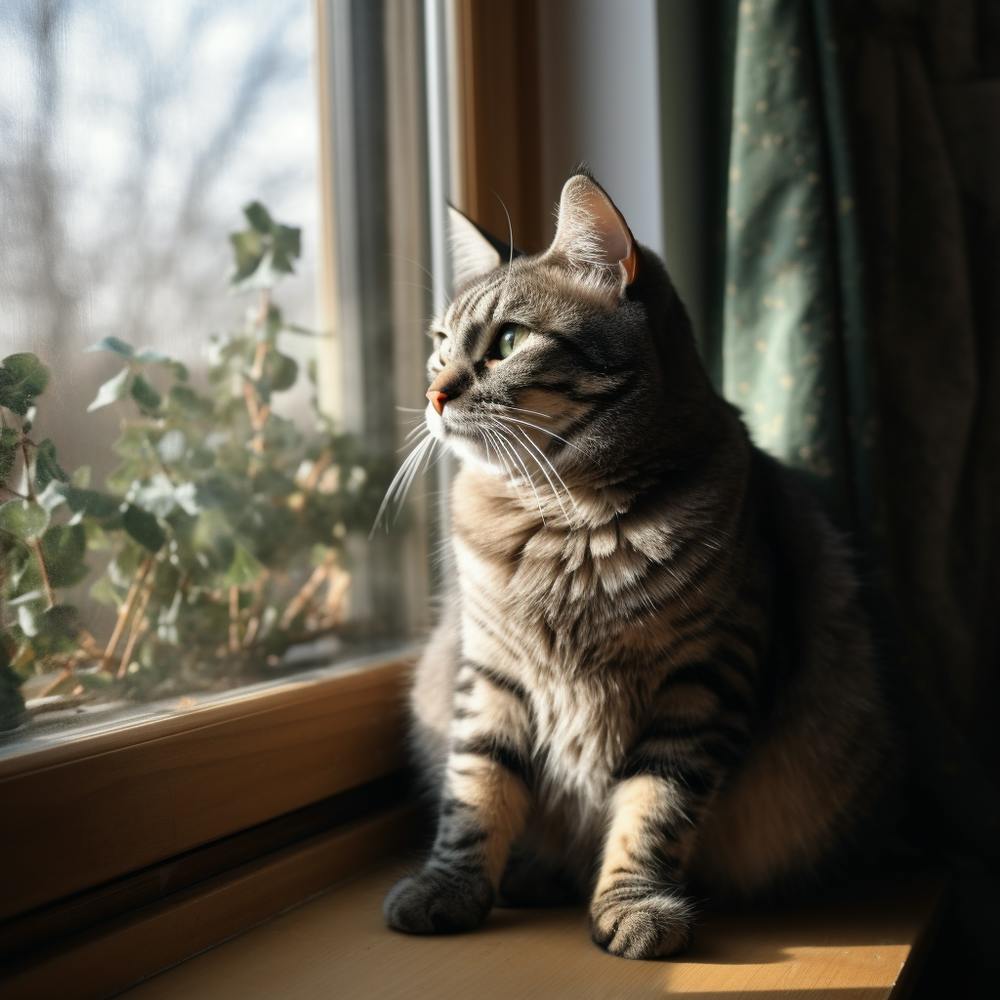 Cat Looking Out The Window