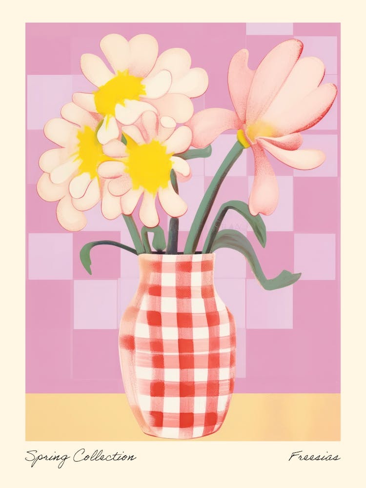 Spring Collection Freesias Flower Vase 2