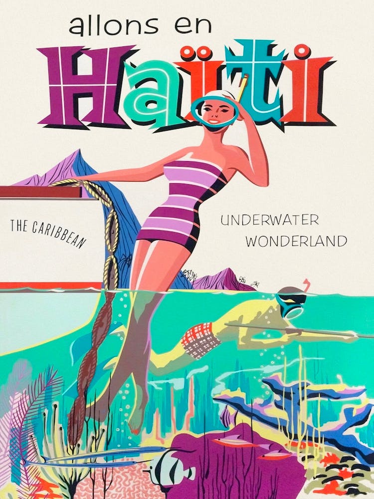Haiti Vintage-Reiseposter
