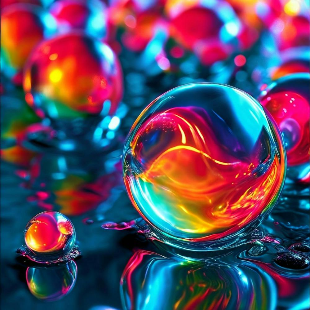 Glow Shapes Neon Bright Color 3d Fluid Bubbles Luminous Vibrant Vivid Radiant Flowing G (15)