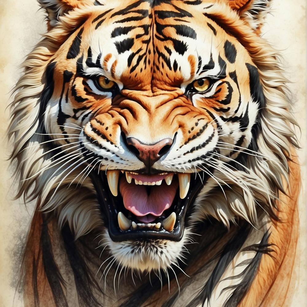 A predatory lion
