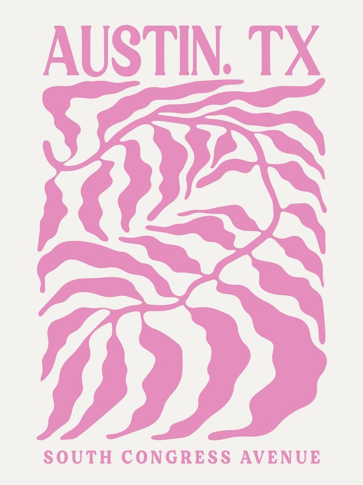 Austin Texas Pink Abstract