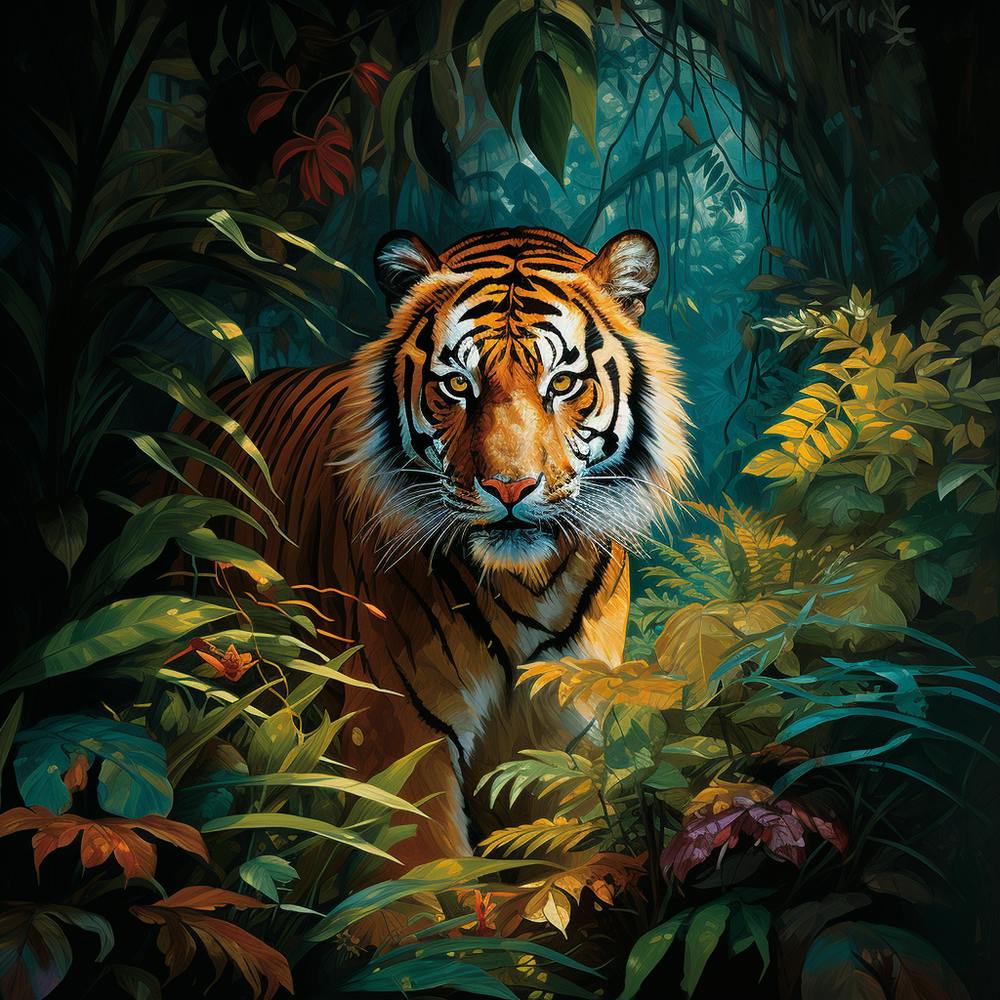 Tiger In The Jungle
