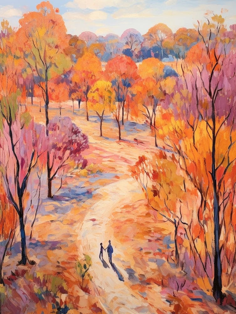 Autumn City Park Painting Kings Park Perth Australia 1