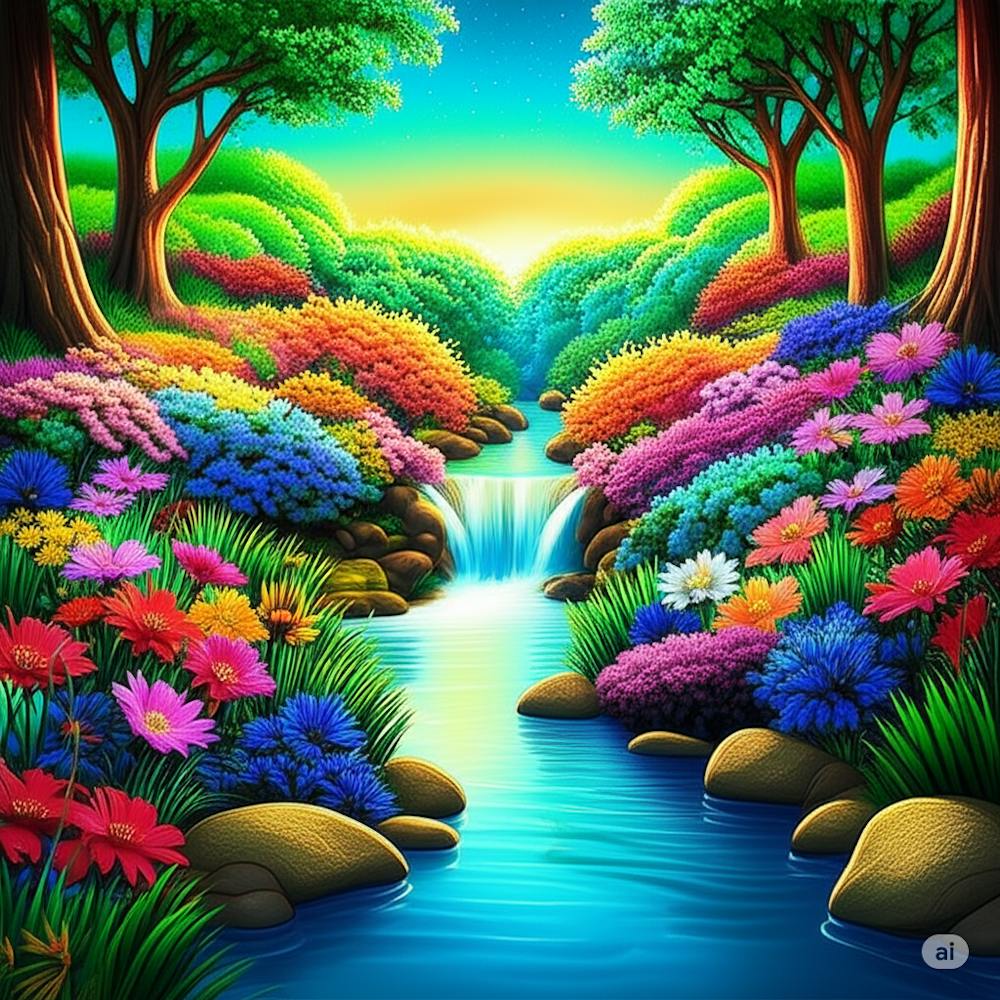 Rainbow In The Forest