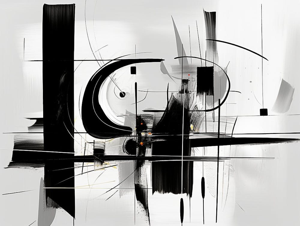 Elegance Abstract Black And White 6