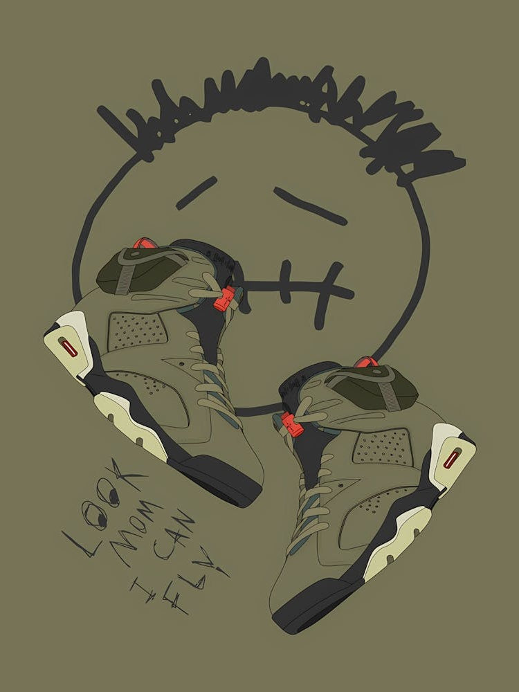 Air Jordan 6 - Travis Scott Air Jordan 6 - Cactus Jack Jordan Sneakers