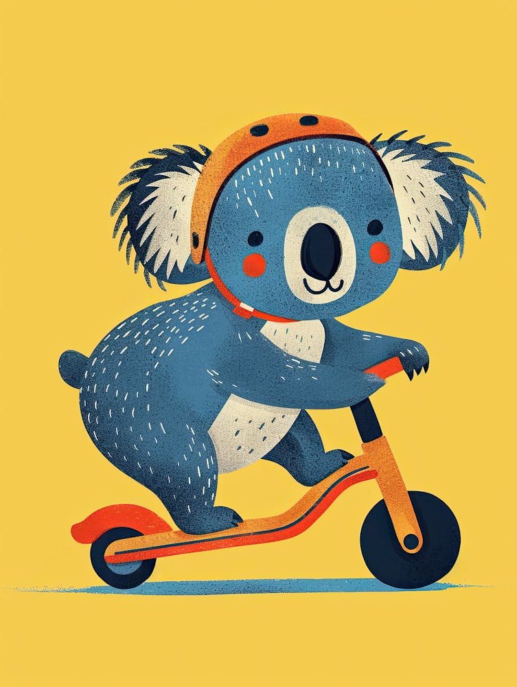 Koala Fährt Roller 2
