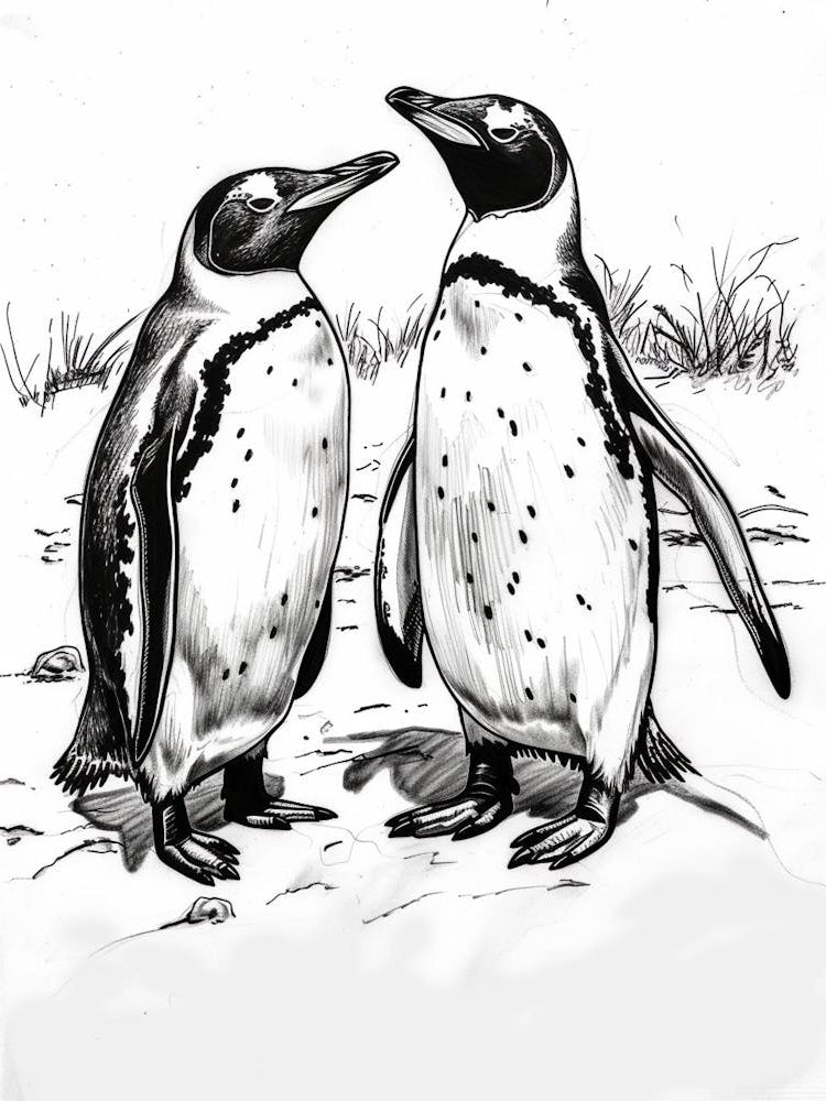 King Penguin Squabbling Over Territory 2