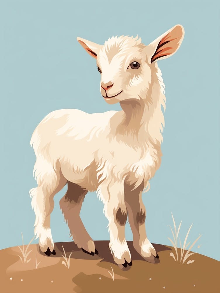 Baby Tier Illustration Ziege 5