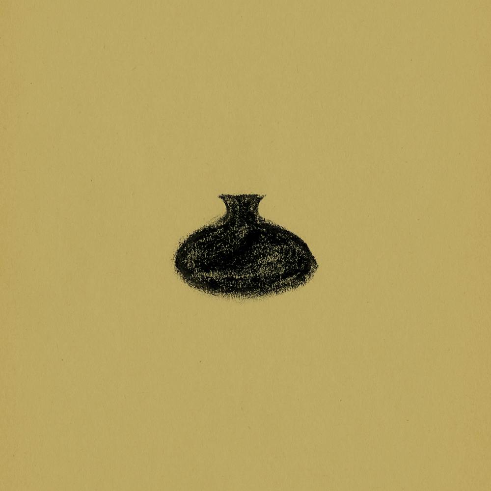 Olive green, Minimalist Vase