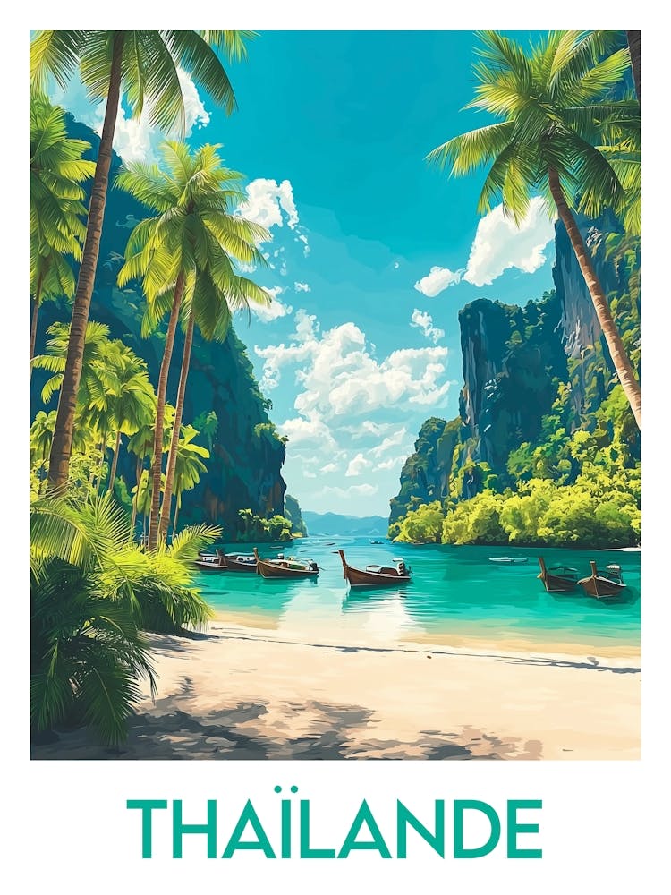 Affiche de voyage Thaïlande 1