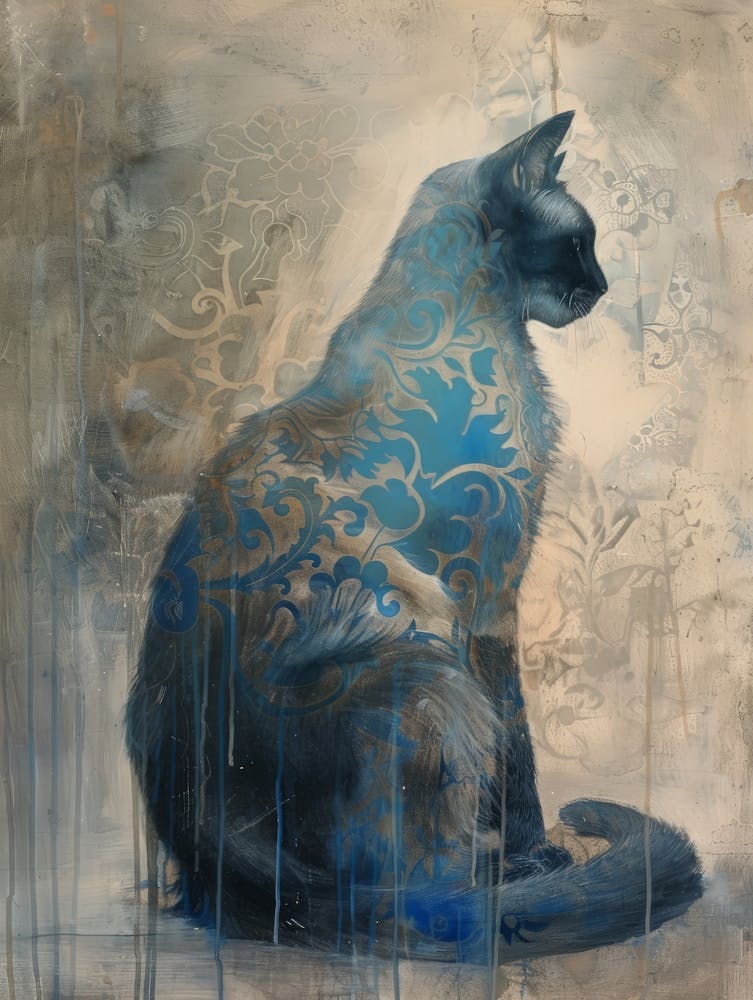 Cat In Blue