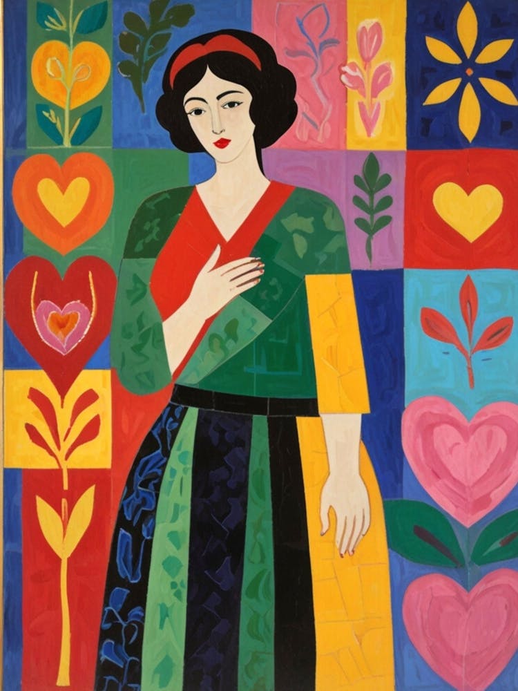 Woman With Hearts