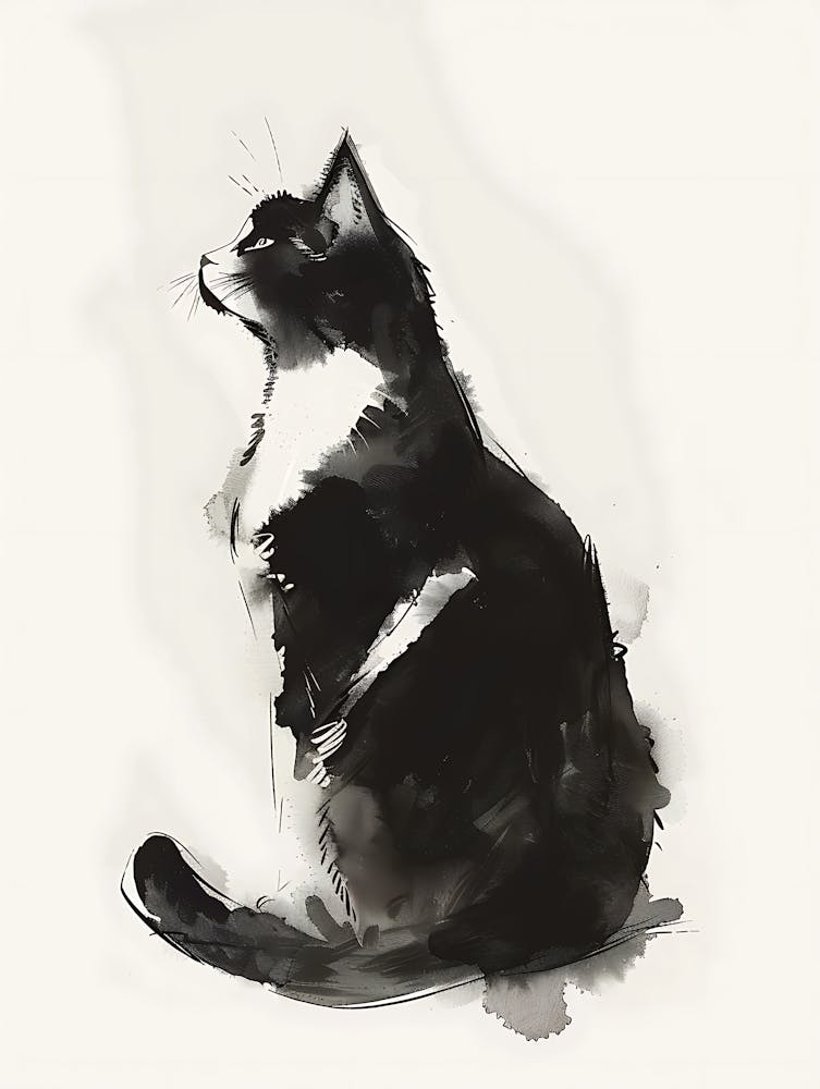 Black And White Cat