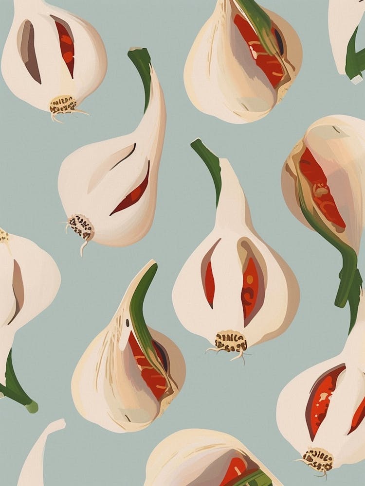 Garlic Pattern Illustration