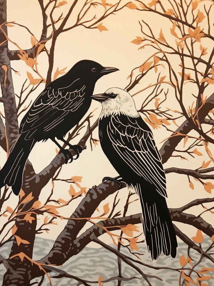 Two Birds Art Nouveau Poster 3