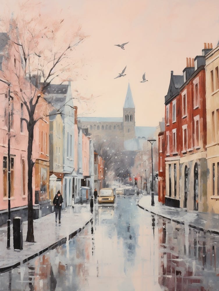 Dreamy Winter Painting Dublin Ireland 3