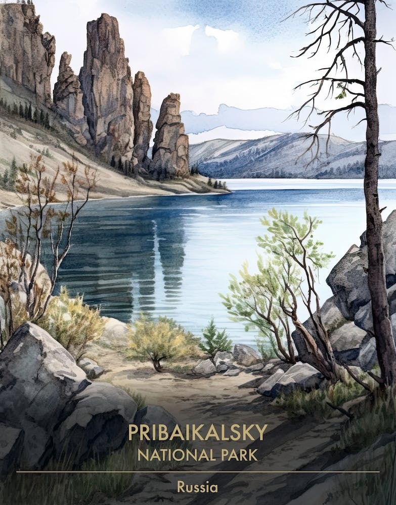 Pribaikalsky National Park Russia Watercolour 4